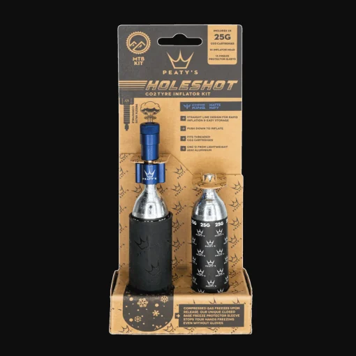 Peaty's Holeshot CO2 Tyre Inflator 25g, CO2-pumppu, CO2-patruunat - Pyöräpumput - Peaty's Holeshot CO2 Tyre Inflator 25g, CO2-pumppu, CO2-patruunat