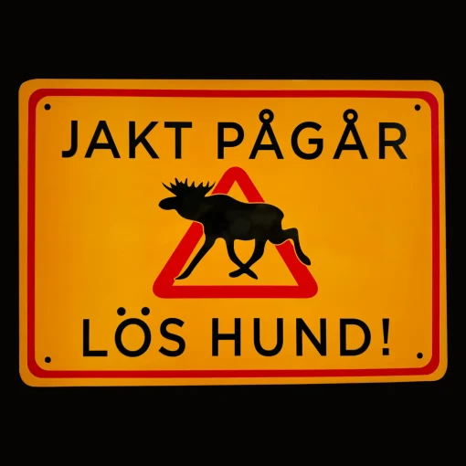 Warning Sign Moose, metsästys käynnissä -varoituskyltti - Tarvikkeet Aseisiin - Warning Sign Moose, metsästys käynnissä -varoituskyltti